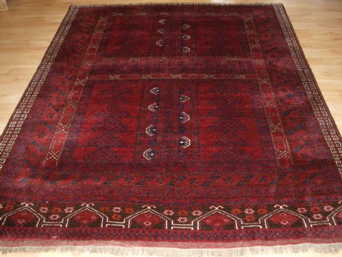 fig 1. OLD AFGHAN PURDAH ENSI RUG, CHAKESH VILLAGE, SUPERB CONDITION, CIRCA 1920