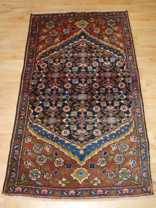 Old North West Persian Hamadan Village Rug of Small Size, Circa 1920.