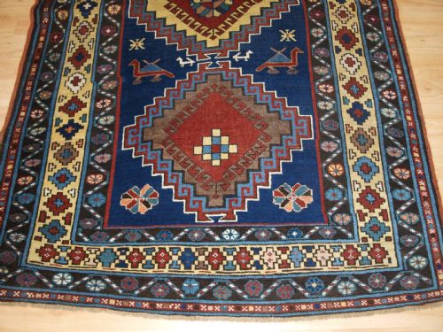 ANTIQUE CAUCASIAN KAZAK LONG RUG REPEAT MEDALLION DESIGN SUPERB CONDITION CIRCA 1900 - ADDITIONAL PHOTO 6
