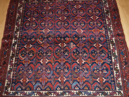 ANTIQUE TRIBAL AFSHAR RUG WITH REPEAT HERATTI DESIGN 2ND HALF 19TH CENTURY - ADDITIONAL PHOTO 4