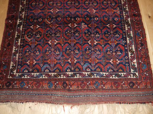 ANTIQUE TRIBAL AFSHAR RUG WITH REPEAT HERATTI DESIGN 2ND HALF 19TH CENTURY - ADDITIONAL PHOTO 5
