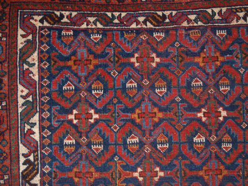 ANTIQUE TRIBAL AFSHAR RUG WITH REPEAT HERATTI DESIGN 2ND HALF 19TH CENTURY - ADDITIONAL PHOTO 6
