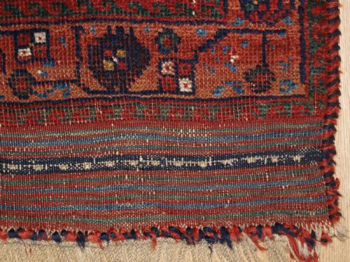 ANTIQUE TRIBAL AFSHAR RUG WITH REPEAT HERATTI DESIGN 2ND HALF 19TH CENTURY - ADDITIONAL PHOTO 10
