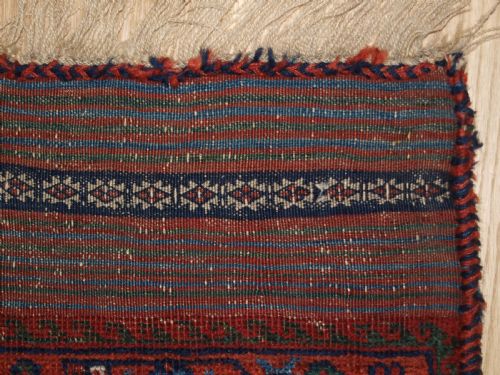 ANTIQUE TRIBAL AFSHAR RUG WITH REPEAT HERATTI DESIGN 2ND HALF 19TH CENTURY - ADDITIONAL PHOTO 11