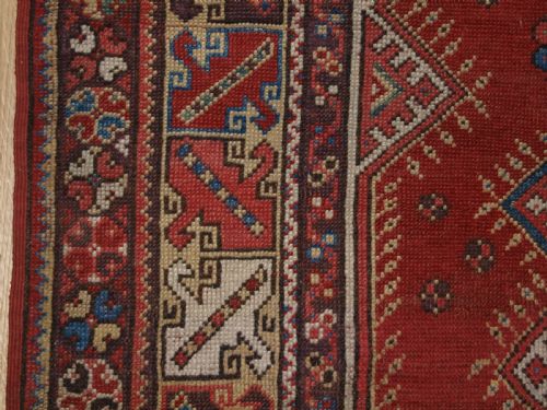 ANTIQUE TURKISH MILAS PRAYER RUG SUPERB SMALL SIZE AND DESIGN 2ND HALF 19TH CENTURY - ADDITIONAL PHOTO 2
