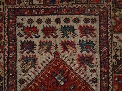 ANTIQUE TURKISH MILAS PRAYER RUG SUPERB SMALL SIZE AND DESIGN 2ND HALF 19TH CENTURY - ADDITIONAL PHOTO 7