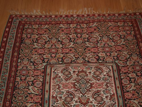 ANTIQUE SENNEH KILIM WITH SCARCE DESIGN SUPERB CONDITION CIRCA 1900 - ADDITIONAL PHOTO 5