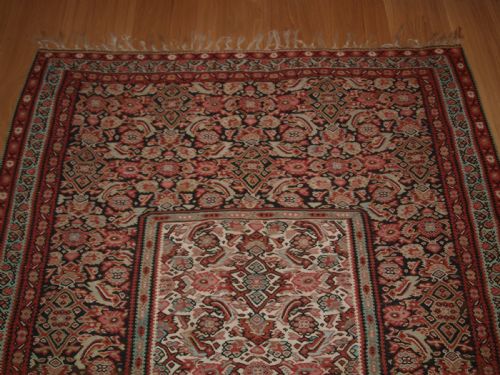 ANTIQUE SENNEH KILIM WITH SCARCE DESIGN SUPERB CONDITION CIRCA 1900 - ADDITIONAL PHOTO 6