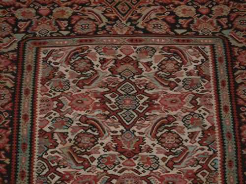 ANTIQUE SENNEH KILIM WITH SCARCE DESIGN SUPERB CONDITION CIRCA 1900 - ADDITIONAL PHOTO 9