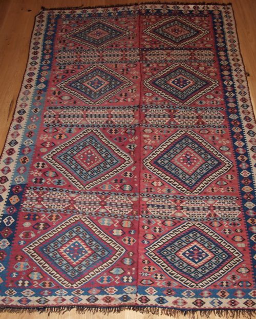 Antique Turkish Malatya Kilim Woven in Two Parts, Great Furnishing Kilim, Circa 1900/20.