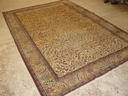 Old Turkish Kayseri Carpet, All Over Floral Design, Soft Colours, Good Condition, Circa 1920.