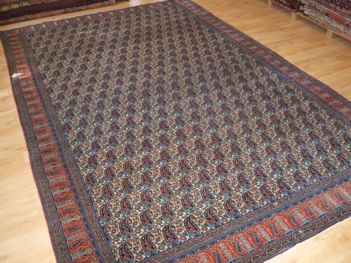 Old Persian Qum Carpet with All Over Boteh Design, Excellent Condition, Circa 1920.