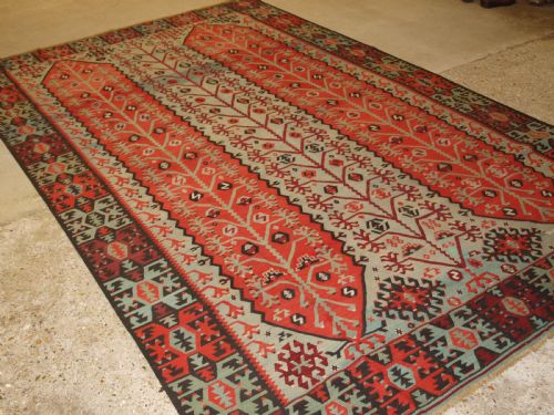 Antique Turkish Sivas Kilim of Scarce Design, Superb Condition, Circa 1900.