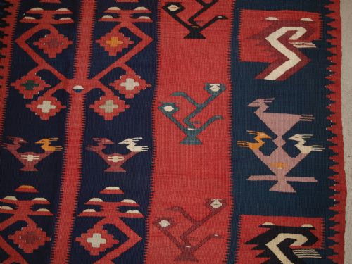 ANTIQUE BALKAN SHARKOY KILIM OF LARGE SIZE SUPERB DESIGN CIRCA 190020 - ADDITIONAL PHOTO 12