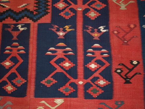 ANTIQUE BALKAN SHARKOY KILIM OF LARGE SIZE SUPERB DESIGN CIRCA 190020 - ADDITIONAL PHOTO 14