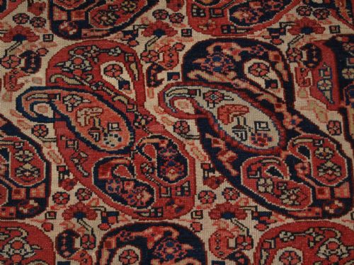 ANTIQUE MALAYER VILLAGE RUG MOTHER AND CHILD BOTEH DESIGN CIRCA 1900 - ADDITIONAL PHOTO 8