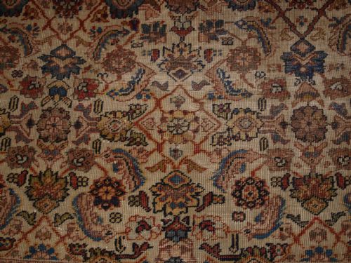 ANTIQUE MAHAL CARPET ALL OVER DESIGN ON AN IVORY GROUND SUPERB COUNTRY HOUSE CARPET CIRCA 1880 - ADDITIONAL PHOTO 9