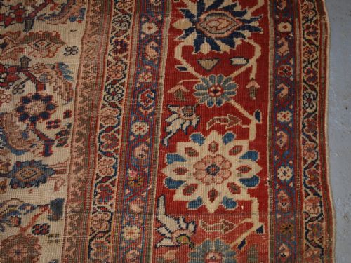 ANTIQUE MAHAL CARPET ALL OVER DESIGN ON AN IVORY GROUND SUPERB COUNTRY HOUSE CARPET CIRCA 1880 - ADDITIONAL PHOTO 10
