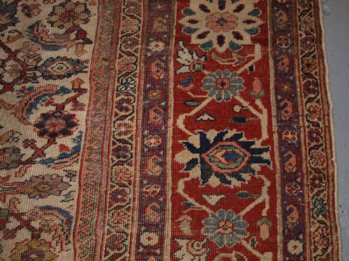 ANTIQUE MAHAL CARPET ALL OVER DESIGN ON AN IVORY GROUND SUPERB COUNTRY HOUSE CARPET CIRCA 1880 - ADDITIONAL PHOTO 12