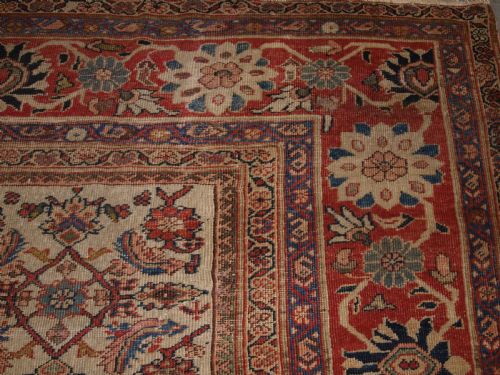 ANTIQUE MAHAL CARPET ALL OVER DESIGN ON AN IVORY GROUND SUPERB COUNTRY HOUSE CARPET CIRCA 1880 - ADDITIONAL PHOTO 13