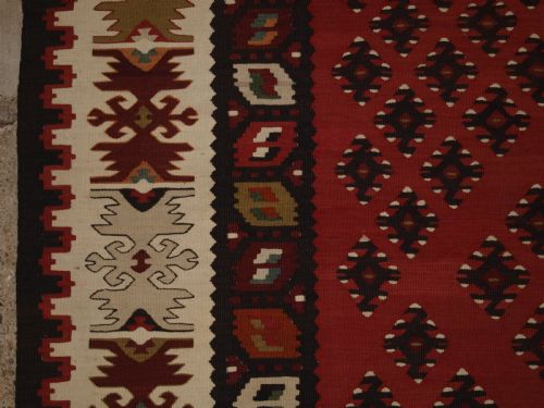 OLD SHARKOY KILIM OF LARGE SIZE WITH TRADITIONAL DESIGN CIRCA 1920 - ADDITIONAL PHOTO 3