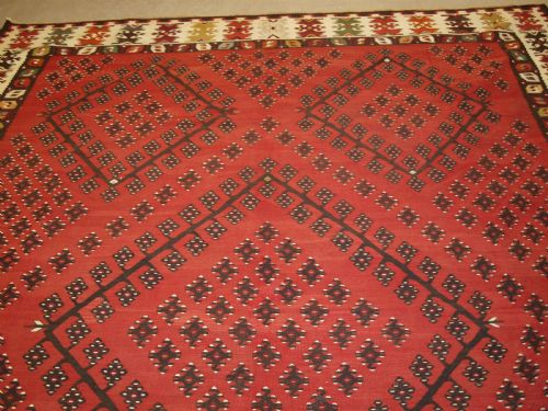 OLD SHARKOY KILIM OF LARGE SIZE WITH TRADITIONAL DESIGN CIRCA 1920 - ADDITIONAL PHOTO 5