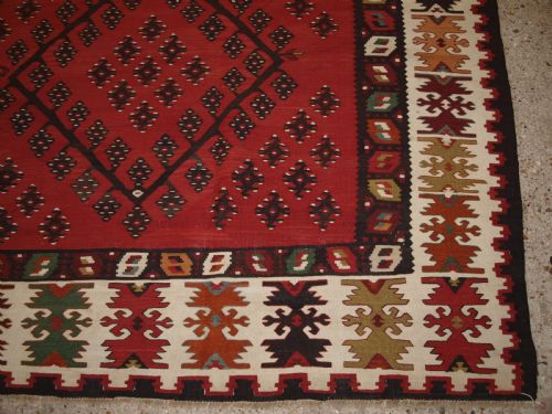 OLD SHARKOY KILIM OF LARGE SIZE WITH TRADITIONAL DESIGN CIRCA 1920 - ADDITIONAL PHOTO 7