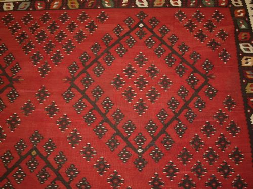 OLD SHARKOY KILIM OF LARGE SIZE WITH TRADITIONAL DESIGN CIRCA 1920 - ADDITIONAL PHOTO 8
