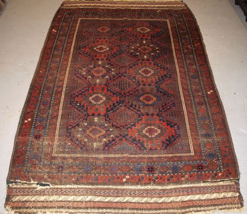 Antique Timuri Baluch Main Carpet, Outstanding Colour, Ex Wisdom Collection. 2nd Half 19th Century.