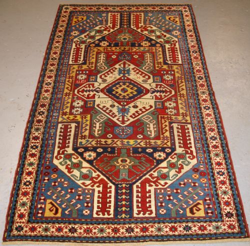 Antique Caucasian Kasim-usag Rug, Classic Design with Superb Colour, Dated, 1893.