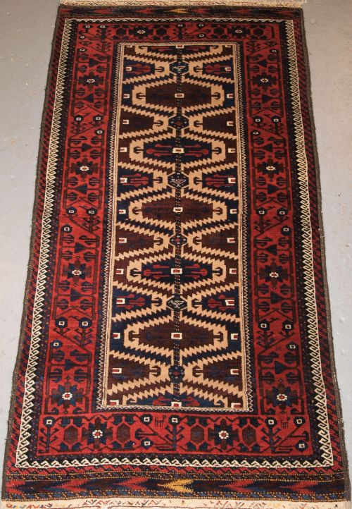 Antique Baluch Rug, Khorassan Region, North East Persia, Late 19th Century.