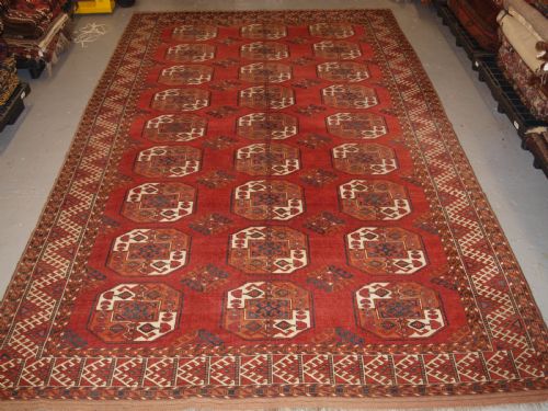 Antique Ersari Kizil Ayak Turkmen Main Carpet, Superb Colour and Condition, Circa 1880.