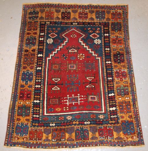 Antique Turkish Yuruk Prayer Rug, Beautiful Collectors Rug, 2nd Half 19th Century.