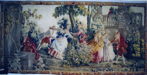 Antique Louis Xv Aubusson Tapestry, After Jean-baptiste Oudry, Circa 1770.