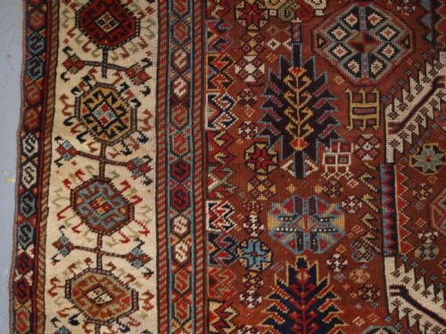 fig 2. ANTIQUE TRIBAL SHEKARLU QASHQAI RUG OF CLASSIC DESIGN, CIRCA 1880.