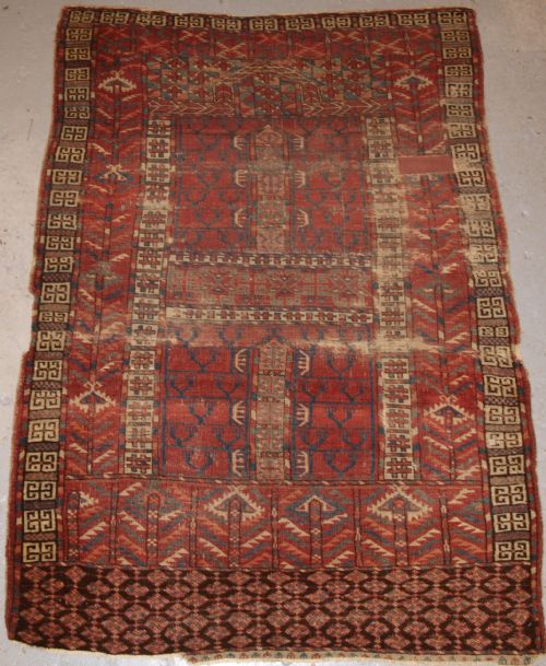 Antique Tekke Turkmen Ensi Door Hanging of Early Form, 1st Half 19th Century.
