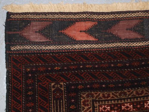 fig 1. OLD BALUCH PRAYER RUG, TREE OF LIFE, CAMEL GROUND, GREAT CONDITION, CIRCA 1920/30.