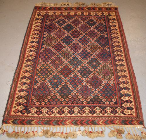Old Afshar Soumak Rug, Superb Original Condition, Circa 1920.