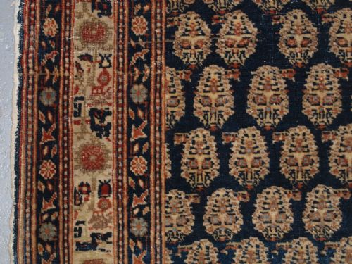 fig 1. ANTIQUE NORTH WEST PERSIAN SERABEND VILLAGE RUG, BOTEH DESIGN, CIRCA 1900.