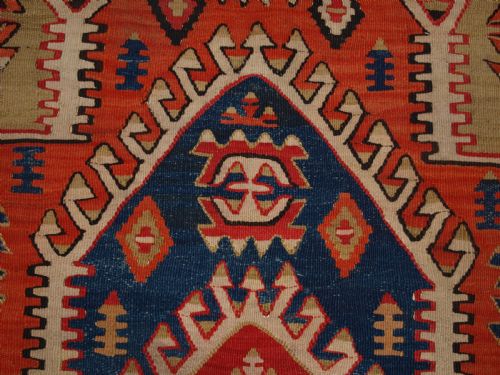 ANTIQUE TURKISH KONYA REGION SIVRIHISAR PRAYER KILIM BEAUTIFUL DESIGN CIRCA 1900 - ADDITIONAL PHOTO 7