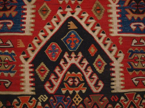 ANTIQUE TURKISH KONYA REGION SIVRIHISAR PRAYER KILIM BEAUTIFUL DESIGN CIRCA 1900 - ADDITIONAL PHOTO 9
