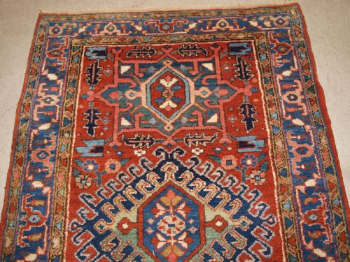 fig 1. ANTIQUE HERIZ RUNNER, EXCELLENT CONDITION, VERY HARD WEARING, CIRCA 1900/20.