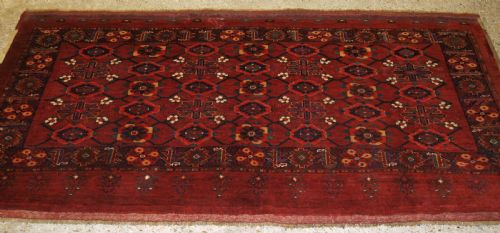 Antique Beshir Turkmen Chuval with Mina Khani Design, Great Condition, Late 19th Century.