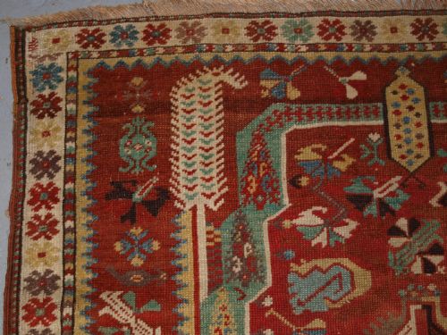 fig 1. ANTIQUE TURKISH MILAS PRAYER RUG, WONDERFUL EARLY EXAMPLE, 2ND HALF 19TH CENTURY.