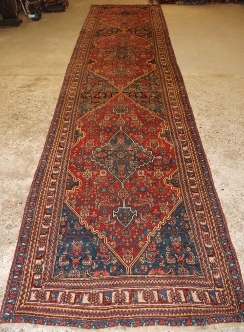 Antique Bijar Runner, Country House Look, Excellent Condition, Circa 1880.