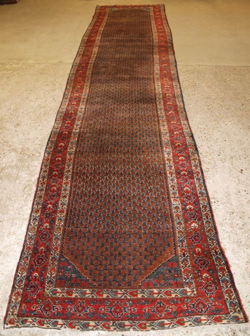 Antique North West Persian Hamadan Village Runner, All Over Small Boteh Design, Circa 1900/20.