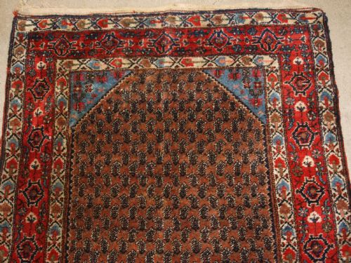 fig 1. ANTIQUE NORTH WEST PERSIAN HAMADAN VILLAGE RUNNER, ALL OVER SMALL BOTEH DESIGN, CIRCA 1900/20.