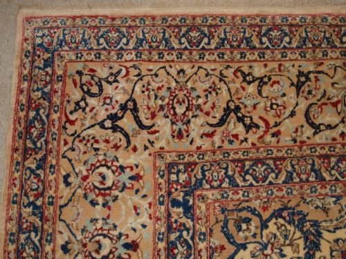 fig 2. ANTIQUE PERSIAN NAIN CARPET, VERY FINE WOOL AND SILK, SOFT PASTEL COLOURS, CIRCA 1920/30.