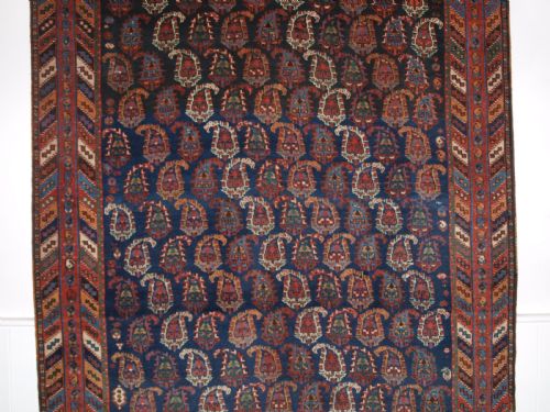 ANTIQUE AFSHAR LONG RUG WITH ALL OVER BOTEH DESIGN SUPERB COLOURS CIRCA 1890 - ADDITIONAL PHOTO 2
