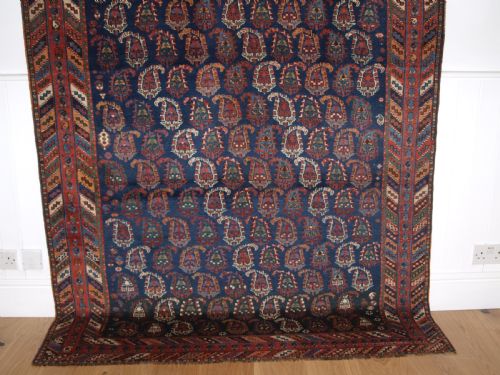 ANTIQUE AFSHAR LONG RUG WITH ALL OVER BOTEH DESIGN SUPERB COLOURS CIRCA 1890 - ADDITIONAL PHOTO 3